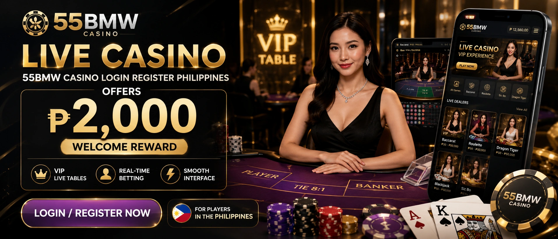 Live casino lobby visual three